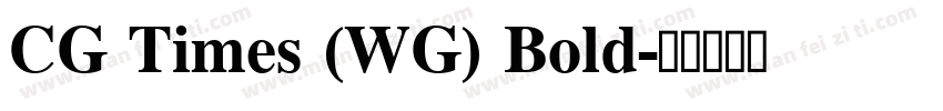 CG Times (WG) Bold字体转换